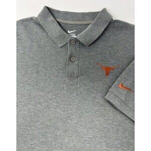 Nike Gray Texas‎ Longhorn Short Sleeve Polo Shirt Men's XXL